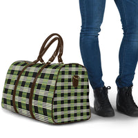 Aloha Hawaii Pakalana Pikake Lei Travel Bag Palaka Inspired Hawaiian-plaid Black LT14 - Polynesian Pride