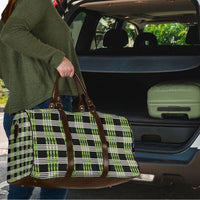 Aloha Hawaii Pakalana Pikake Lei Travel Bag Palaka Inspired Hawaiian-plaid Black LT14 - Polynesian Pride