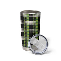 Aloha Hawaii Pakalana Pikake Lei Tumbler Cup Palaka Inspired Hawaiian-plaid Black LT14 - Polynesian Pride