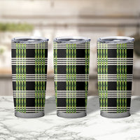 Aloha Hawaii Pakalana Pikake Lei Tumbler Cup Palaka Inspired Hawaiian-plaid Black LT14 - Polynesian Pride