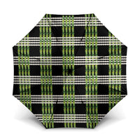 Aloha Hawaii Pakalana Pikake Lei Umbrella Palaka Inspired Hawaiian-plaid Black LT14 One Size Folded 11.42 inch Opened Diameter 37.4 inch Black - Polynesian Pride