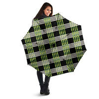 Aloha Hawaii Pakalana Pikake Lei Umbrella Palaka Inspired Hawaiian-plaid Black LT14 - Polynesian Pride