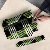 Aloha Hawaii Pakalana Pikake Lei Umbrella Palaka Inspired Hawaiian-plaid Black LT14 - Polynesian Pride