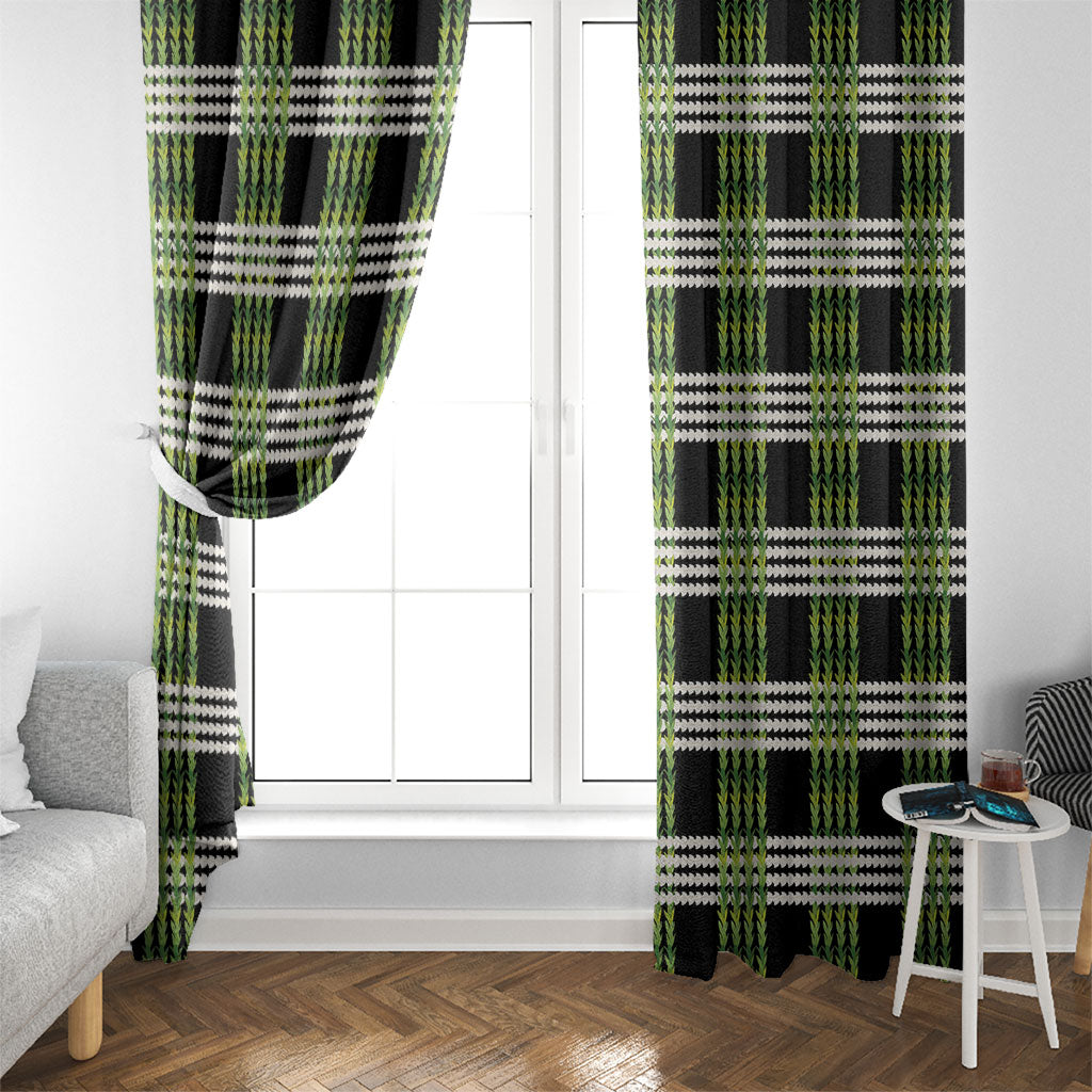 Aloha Hawaii Pakalana Pikake Lei Window Curtain Palaka Inspired Hawaiian-plaid Black LT14 - Polynesian Pride