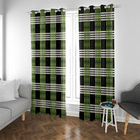 Aloha Hawaii Pakalana Pikake Lei Window Curtain Palaka Inspired Hawaiian-plaid Black LT14 With Grommets Black - Polynesian Pride