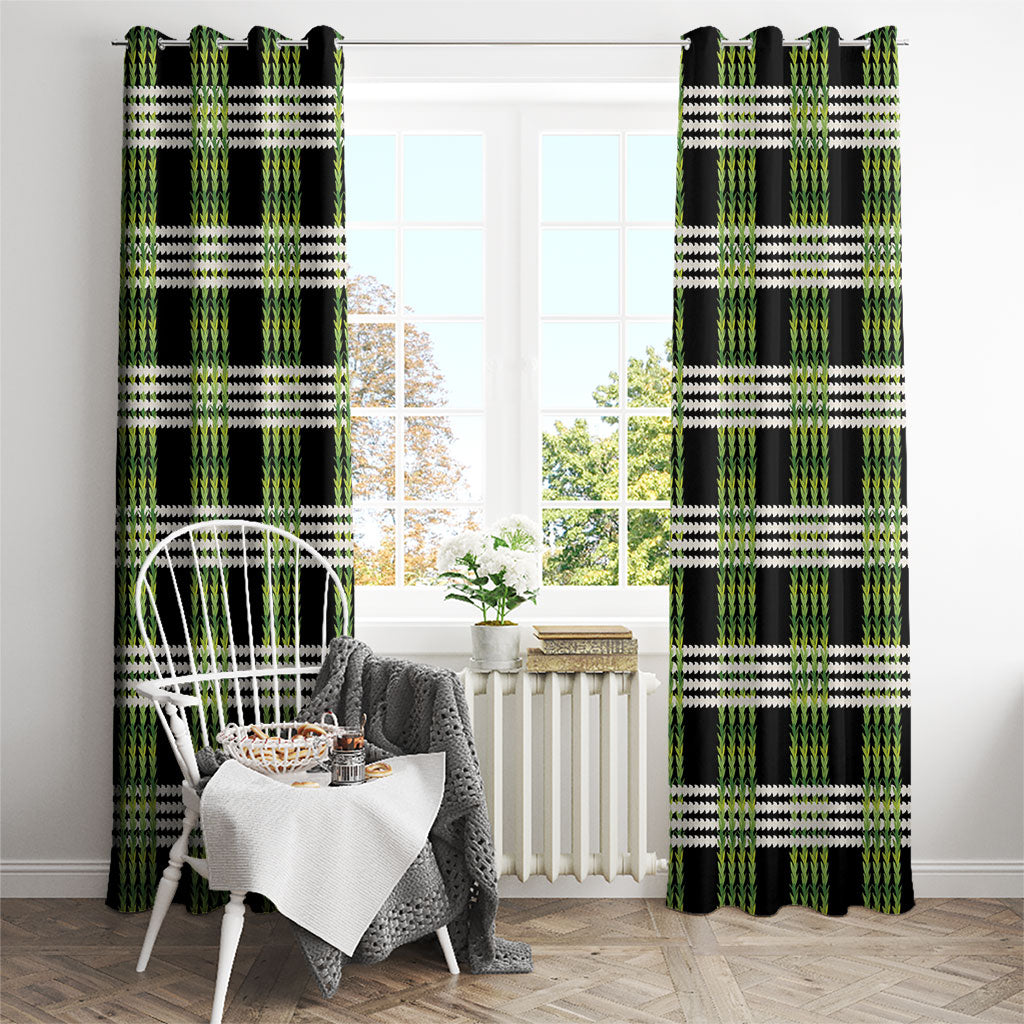 Aloha Hawaii Pakalana Pikake Lei Window Curtain Palaka Inspired Hawaiian-plaid Black LT14 - Polynesian Pride