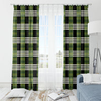 Aloha Hawaii Pakalana Pikake Lei Window Curtain Palaka Inspired Hawaiian-plaid Black LT14 - Polynesian Pride
