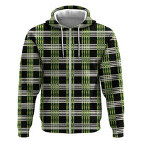 Aloha Hawaii Pakalana Pikake Lei Zip Hoodie Palaka Inspired Hawaiian-plaid Black LT14 Zip Hoodie Black - Polynesian Pride