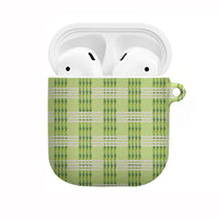 Aloha Hawaii Pakalana Pikake Lei AirPods Case Palaka Inspired Hawaiian-plaid Pastel Green LT14 Green - Polynesian Pride