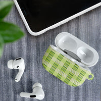 Aloha Hawaii Pakalana Pikake Lei AirPods Case Palaka Inspired Hawaiian-plaid Pastel Green LT14 - Polynesian Pride