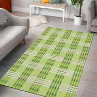 Aloha Hawaii Pakalana Pikake Lei Area Rug Palaka Inspired Hawaiian-plaid Pastel Green LT14 - Polynesian Pride
