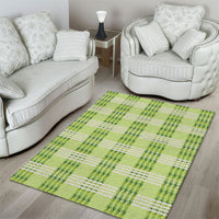 Aloha Hawaii Pakalana Pikake Lei Area Rug Palaka Inspired Hawaiian-plaid Pastel Green LT14 - Polynesian Pride