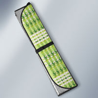 Aloha Hawaii Pakalana Pikake Lei Auto Sun Shade Palaka Inspired Hawaiian-plaid Pastel Green LT14 - Polynesian Pride