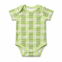 Aloha Hawaii Pakalana Pikake Lei Baby Onesie Palaka Inspired Hawaiian-plaid Pastel Green LT14 Green - Polynesian Pride