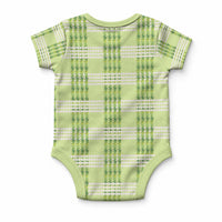 Aloha Hawaii Pakalana Pikake Lei Baby Onesie Palaka Inspired Hawaiian-plaid Pastel Green LT14 - Polynesian Pride
