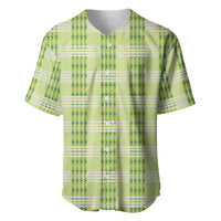 Aloha Hawaii Pakalana Pikake Lei Baseball Jersey Palaka Inspired Hawaiian-plaid Pastel Green LT14 Green - Polynesian Pride