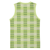 Aloha Hawaii Pakalana Pikake Lei Basketball Jersey Palaka Inspired Hawaiian-plaid Pastel Green LT14 - Polynesian Pride