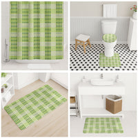Aloha Hawaii Pakalana Pikake Lei Bathroom Set Palaka Inspired Hawaiian-plaid Pastel Green LT14 - Polynesian Pride