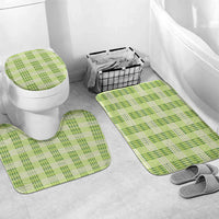 Aloha Hawaii Pakalana Pikake Lei Bathroom Set Palaka Inspired Hawaiian-plaid Pastel Green LT14 Mat Set Only (3 pcs) One Size Green - Polynesian Pride