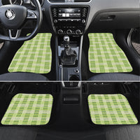 Aloha Hawaii Pakalana Pikake Lei Car Mats Palaka Inspired Hawaiian-plaid Pastel Green LT14 Set 4pcs Green - Polynesian Pride
