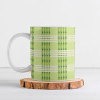 Aloha Hawaii Pakalana Pikake Lei Ceramic Mug Palaka Inspired Hawaiian-plaid Pastel Green LT14 Green - Polynesian Pride