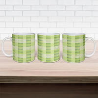 Aloha Hawaii Pakalana Pikake Lei Ceramic Mug Palaka Inspired Hawaiian-plaid Pastel Green LT14 - Polynesian Pride