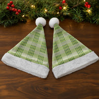 Aloha Hawaii Pakalana Pikake Lei Christmas Santa Hat Palaka Inspired Hawaiian-plaid Pastel Green LT14 - Polynesian Pride