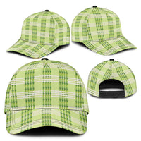 Aloha Hawaii Pakalana Pikake Lei Classic Cap Palaka Inspired Hawaiian-plaid Pastel Green LT14 - Polynesian Pride