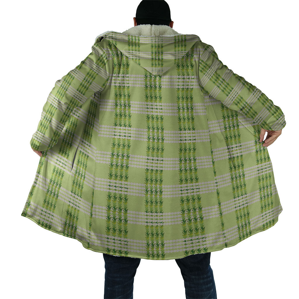 Aloha Hawaii Pakalana Pikake Lei Cloak Palaka Inspired Hawaiian-plaid Pastel Green LT14 - Polynesian Pride