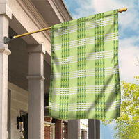 Aloha Hawaii Pakalana Pikake Lei Garden Flag Palaka Inspired Hawaiian-plaid Pastel Green LT14 House Flag Green - Polynesian Pride