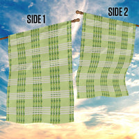 Aloha Hawaii Pakalana Pikake Lei Garden Flag Palaka Inspired Hawaiian-plaid Pastel Green LT14 - Polynesian Pride