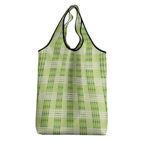 Aloha Hawaii Pakalana Pikake Lei Grocery Bag Palaka Inspired Hawaiian-plaid Pastel Green LT14 - Polynesian Pride
