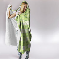 Aloha Hawaii Pakalana Pikake Lei Hooded Blanket Palaka Inspired Hawaiian-plaid Pastel Green LT14 - Polynesian Pride