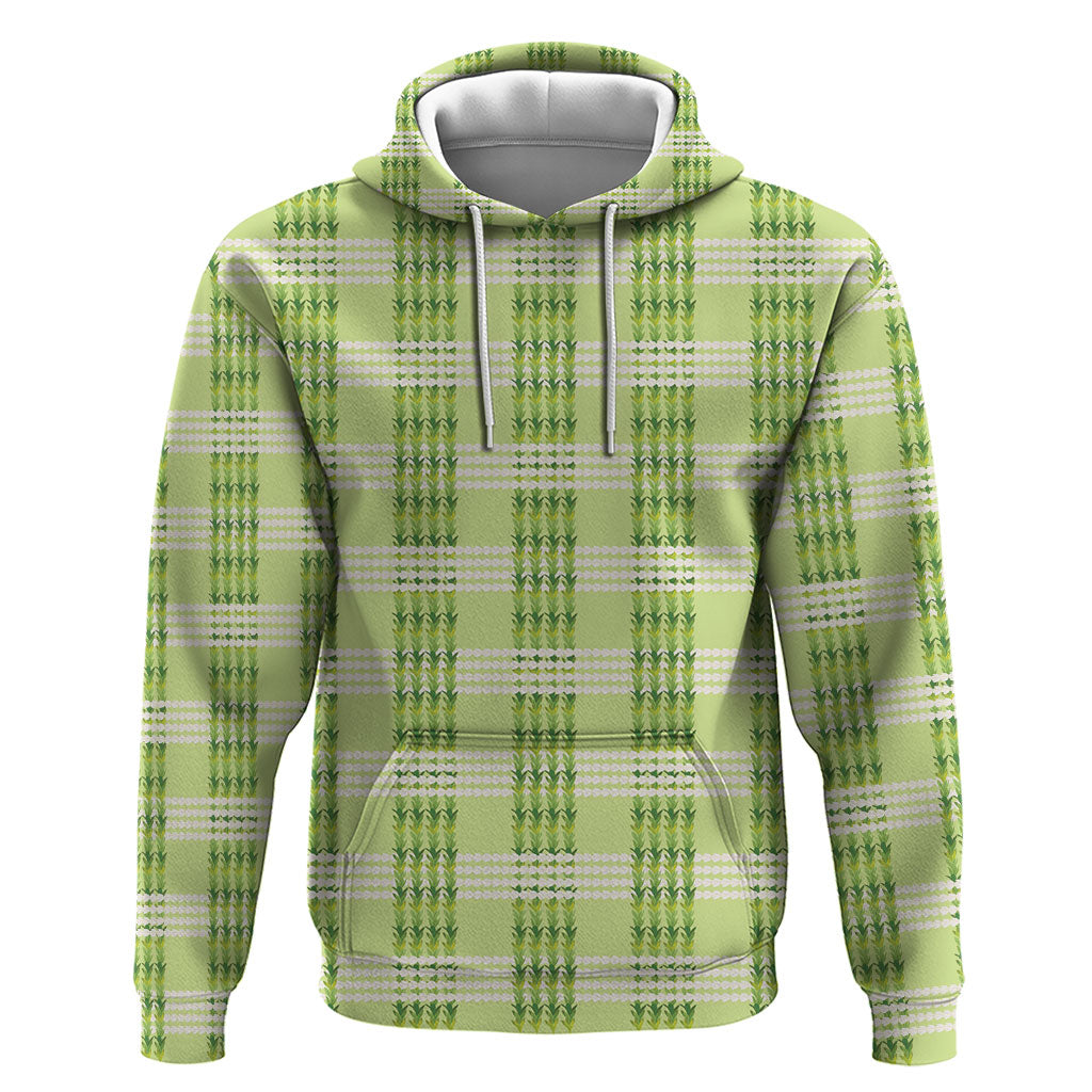 Aloha Hawaii Pakalana Pikake Lei Hoodie Palaka Inspired Hawaiian-plaid Pastel Green LT14 Pullover Hoodie Green - Polynesian Pride