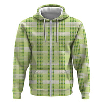 Aloha Hawaii Pakalana Pikake Lei Hoodie Palaka Inspired Hawaiian-plaid Pastel Green LT14 Zip Hoodie Green - Polynesian Pride