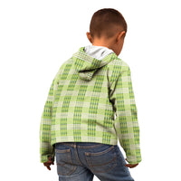 Aloha Hawaii Pakalana Pikake Lei Kid Hoodie Palaka Inspired Hawaiian-plaid Pastel Green LT14 - Polynesian Pride