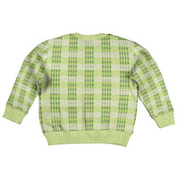 Aloha Hawaii Pakalana Pikake Lei Kid Ugly Christmas Sweater Palaka Inspired Hawaiian-plaid Pastel Green LT14 - Polynesian Pride