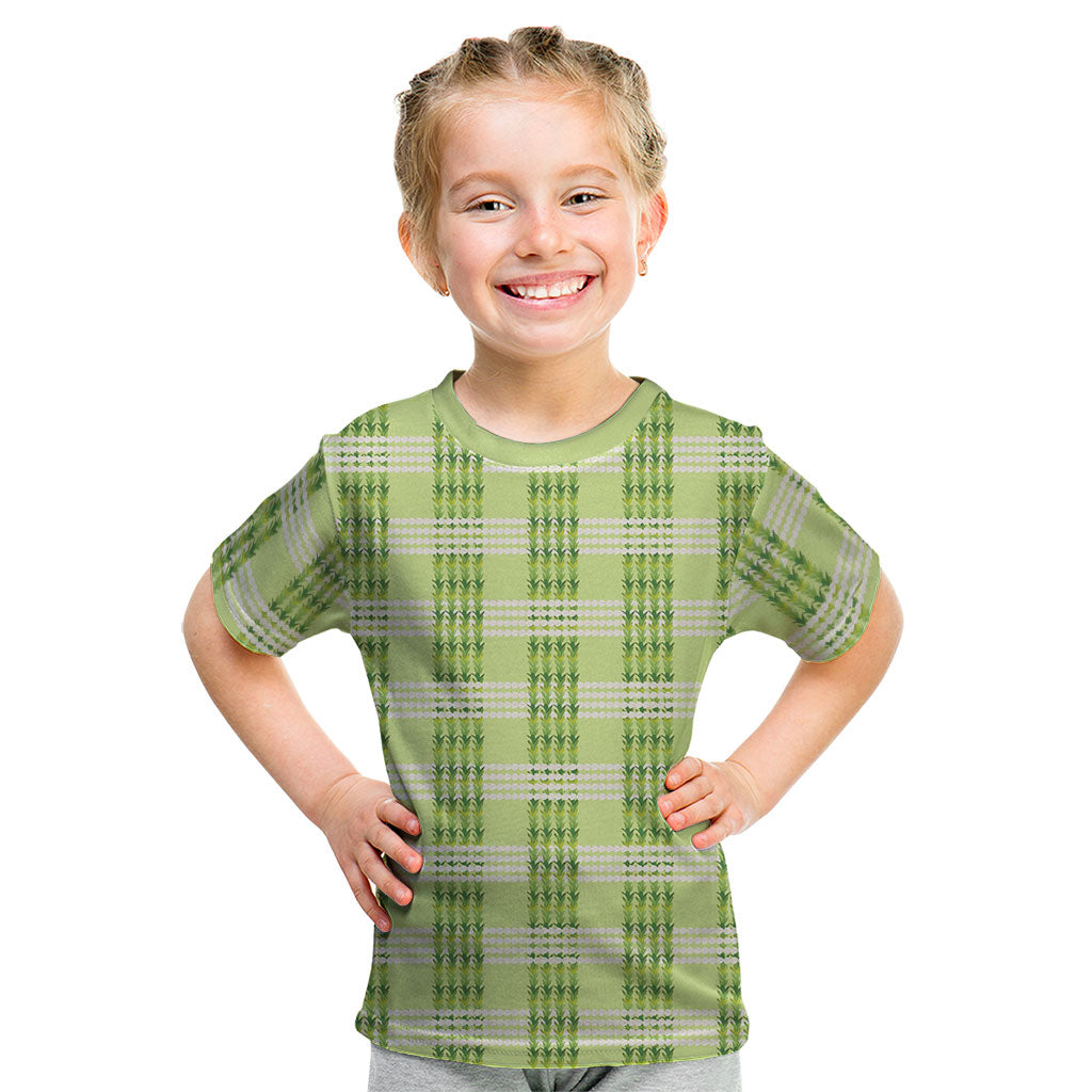 Aloha Hawaii Pakalana Pikake Lei Kid T Shirt Palaka Inspired Hawaiian-plaid Pastel Green LT14 Green - Polynesian Pride