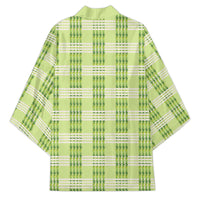 Aloha Hawaii Pakalana Pikake Lei Kimono Palaka Inspired Hawaiian-plaid Pastel Green LT14 - Polynesian Pride