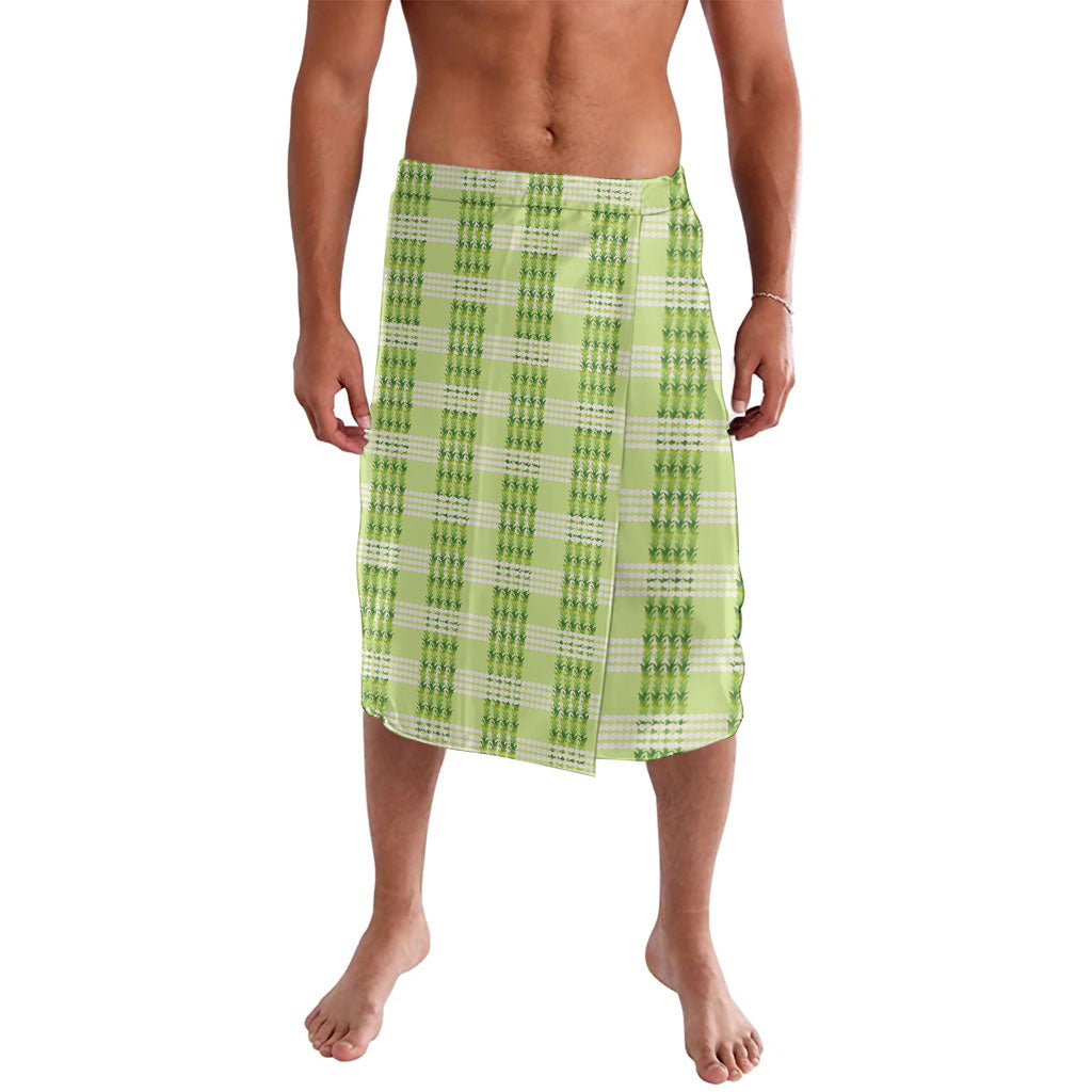 Aloha Hawaii Pakalana Pikake Lei Lavalava Palaka Inspired Hawaiian-plaid Pastel Green LT14 Green - Polynesian Pride