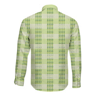 Aloha Hawaii Pakalana Pikake Lei Long Sleeve Button Shirt Palaka Inspired Hawaiian-plaid Pastel Green LT14 - Polynesian Pride