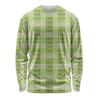 Aloha Hawaii Pakalana Pikake Lei Long Sleeve Shirt Palaka Inspired Hawaiian-plaid Pastel Green LT14 Unisex Green - Polynesian Pride