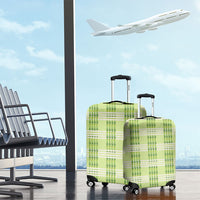 Aloha Hawaii Pakalana Pikake Lei Luggage Cover Palaka Inspired Hawaiian-plaid Pastel Green LT14 - Polynesian Pride