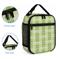 Aloha Hawaii Pakalana Pikake Lei Lunch Bag Palaka Inspired Hawaiian-plaid Pastel Green LT14 - Polynesian Pride