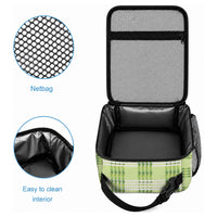 Aloha Hawaii Pakalana Pikake Lei Lunch Bag Palaka Inspired Hawaiian-plaid Pastel Green LT14 - Polynesian Pride