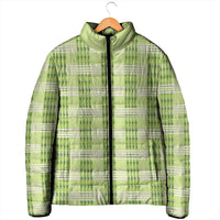 Aloha Hawaii Pakalana Pikake Lei Padded Jacket Palaka Inspired Hawaiian-plaid Pastel Green