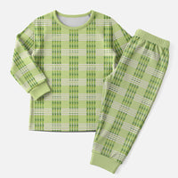 Aloha Hawaii Pakalana Pikake Lei Christmas Pajama Set Palaka Inspired Hawaiian-plaid Pastel Green LT14 Men Green - Polynesian Pride