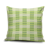 Aloha Hawaii Pakalana Pikake Lei Pillow Cover Palaka Inspired Hawaiian-plaid Pastel Green LT14 Green - Polynesian Pride