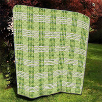 Aloha Hawaii Pakalana Pikake Lei Quilt Palaka Inspired Hawaiian-plaid Pastel Green LT14 - Polynesian Pride