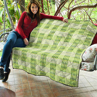 Aloha Hawaii Pakalana Pikake Lei Quilt Palaka Inspired Hawaiian-plaid Pastel Green LT14 - Polynesian Pride